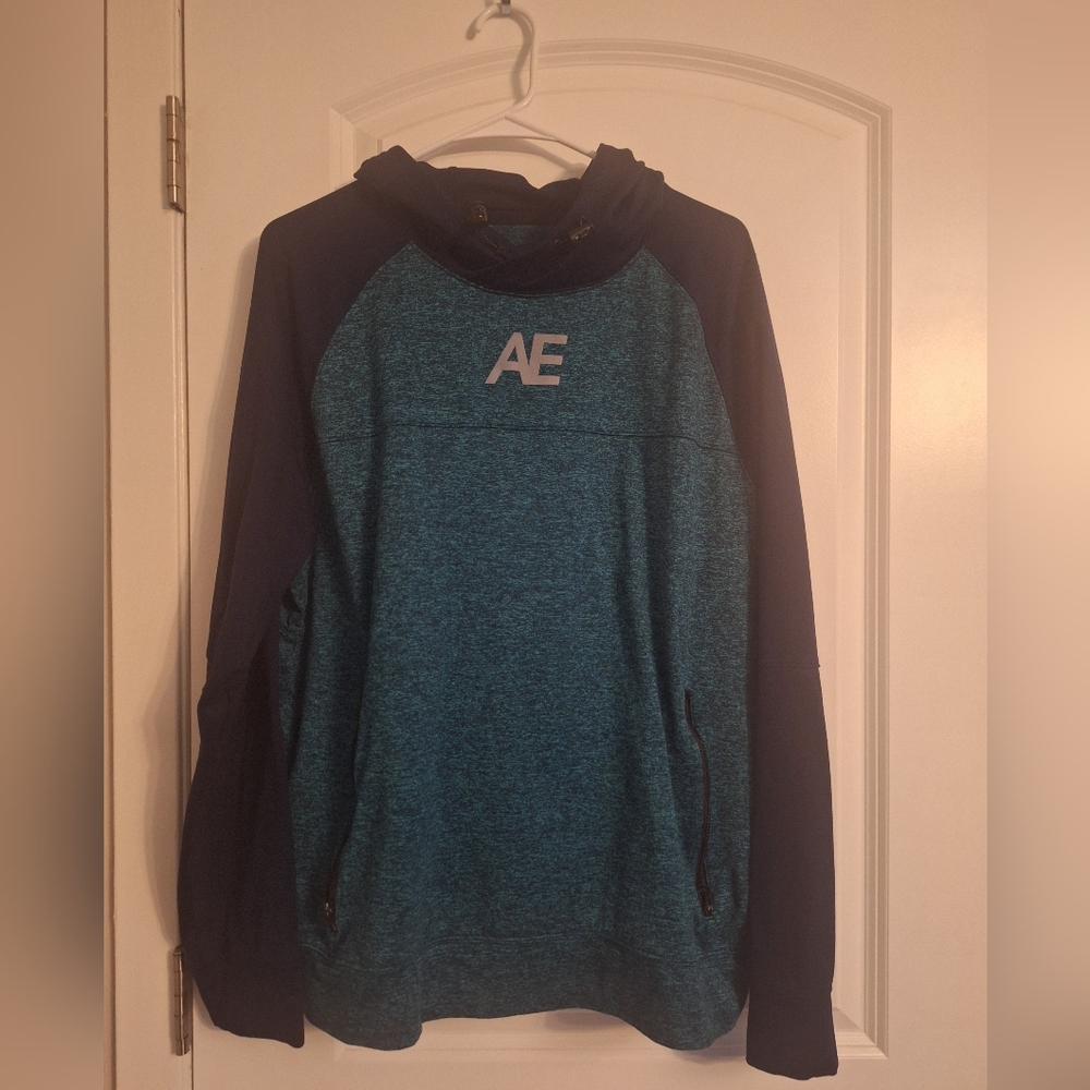American Eagle Outfitters Blue and Navy Hoodie